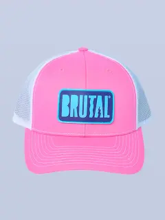 GORRA ROSADA LOGO AZUL Y MORADO