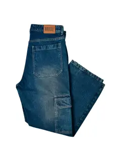 JEAN CARGO DENIM OSCURO