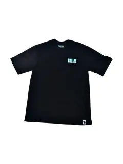 FRANELA OVERSIZE NEGRA BRUTAL AZUL