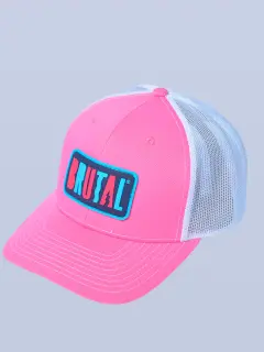 GORRA ROSADA LOGO AZUL Y ROSADO
