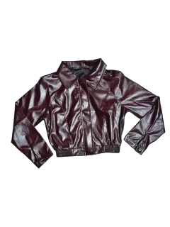 CHAQUETA DE CUERO MARRON