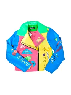 CHAQUETA DE CUERO COLORES PASTELES