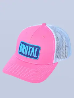 GORRA ROSADA LOGO AZUL Y MORADO