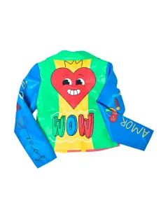 CHAQUETA DE CUERO COLORES PASTELES