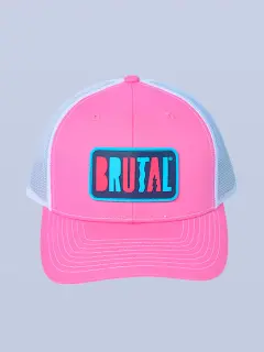 GORRA ROSADA LOGO AZUL Y ROSADO
