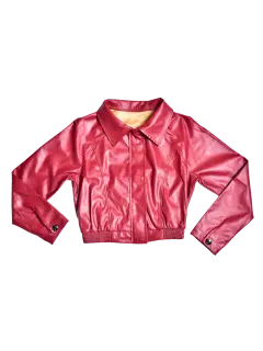 CHAQUETA DE CUERO ROJO