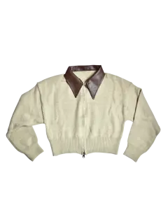 SUETER BEIGE CON CUELLO