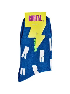 MEDIAS BRUTAL AZUL CON LETRAS