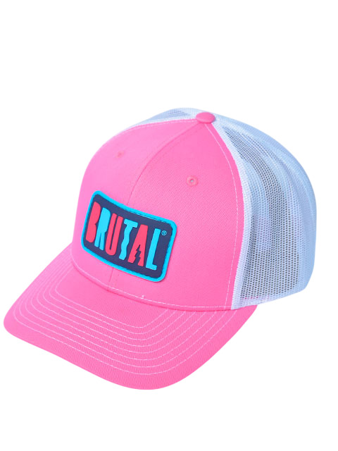 GORRA ROSADA LOGO AZUL Y ROSADO