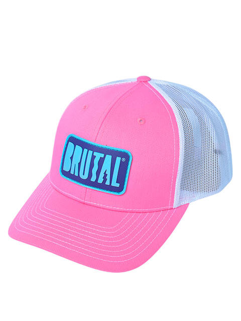 GORRA ROSADA LOGO AZUL Y MORADO